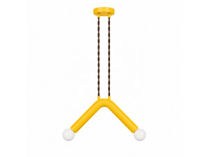 Lampada a sospensione in metallo "Balance" - 33 x 15 cm - Giallo