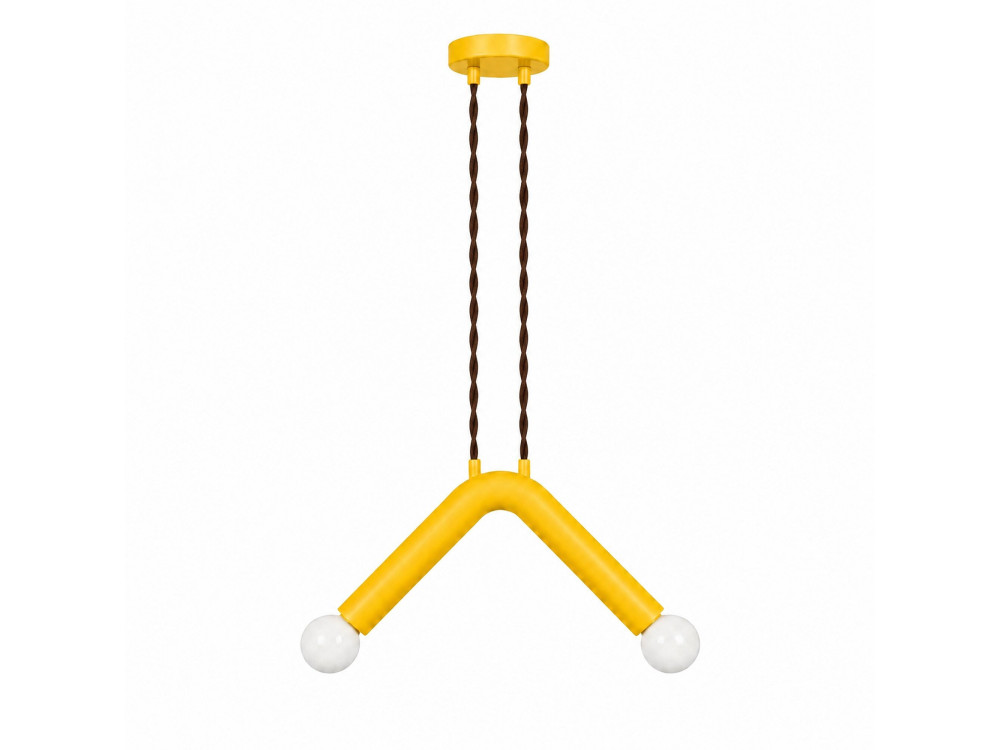 Lampada a sospensione in metallo "Balance" - 33 x 15 cm - Giallo