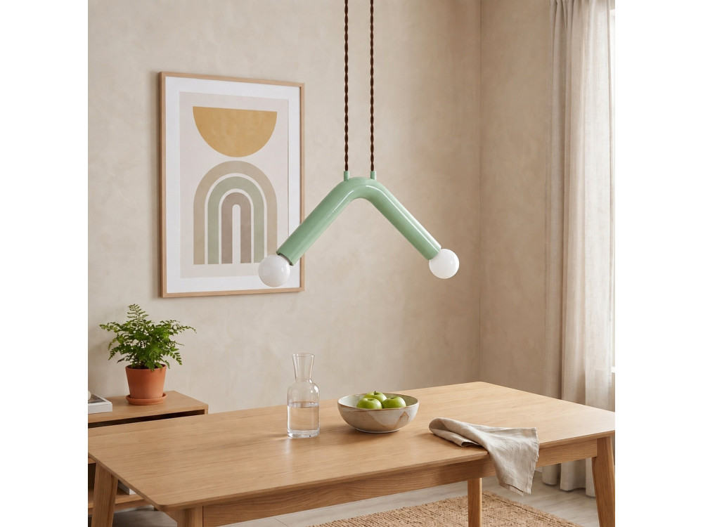 Lampada a sospensione in metallo "Balance" - 33 x 15 cm - Verde