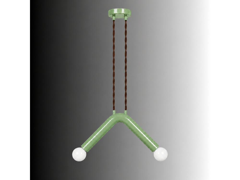 Lampada a sospensione in metallo "Balance" - 33 x 15 cm - Verde
