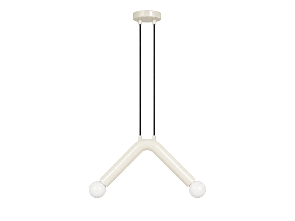 Lampada a sospensione in metallo "Balance" - 33 x 15 cm - Bianco