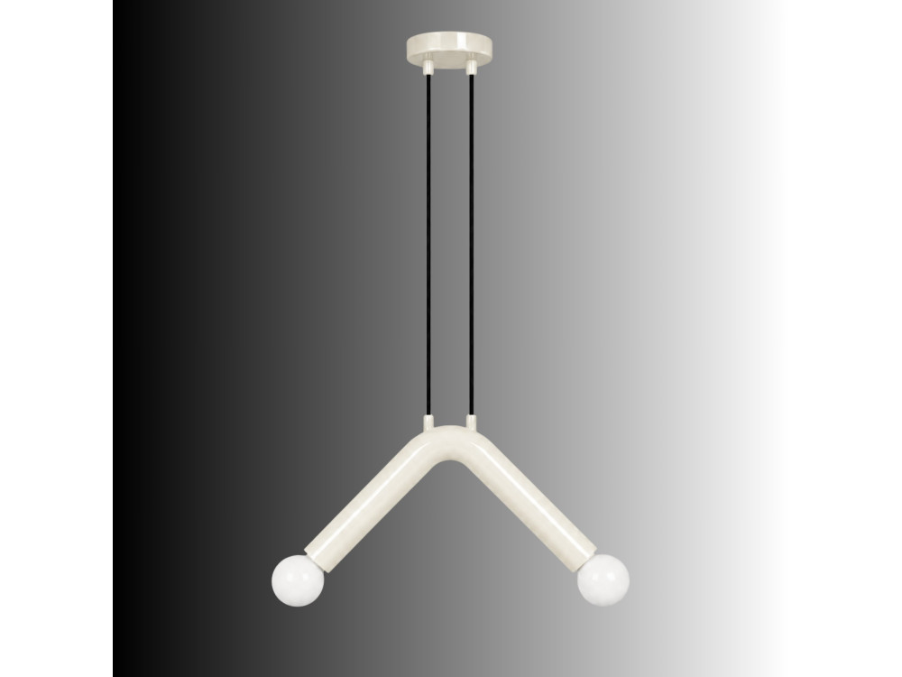 Lampada a sospensione in metallo "Balance" - 33 x 15 cm - Bianco