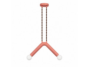 Lampada a sospensione in metallo "Balance" - 33 x 15 cm - Rosa