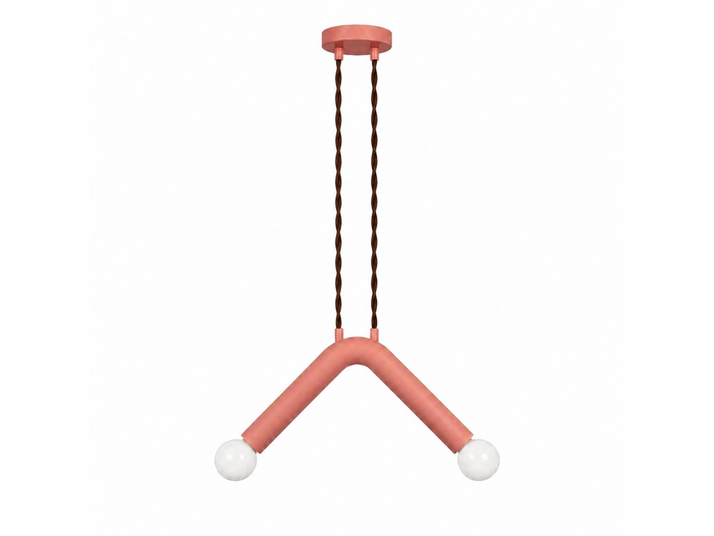 Lampada a sospensione in metallo "Balance" - 33 x 15 cm - Rosa