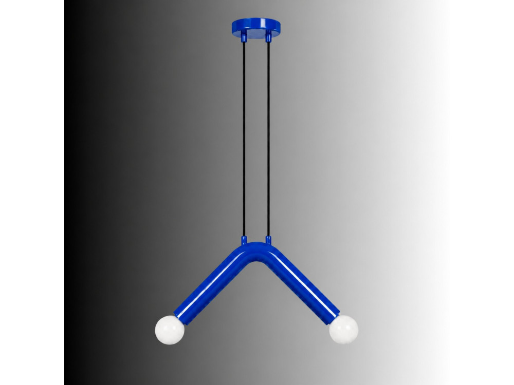 Lampada a sospensione in metallo "Balance" - 33 x 15 cm - Blu