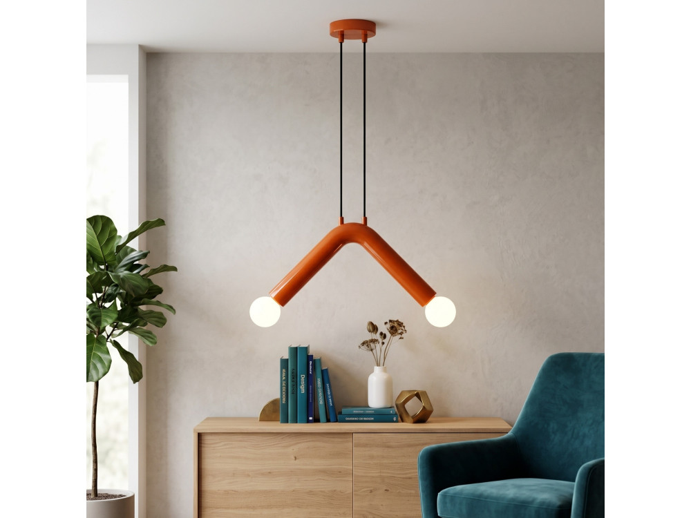 Lampada a sospensione in metallo "Balance" - 33 x 15 cm - Arancione