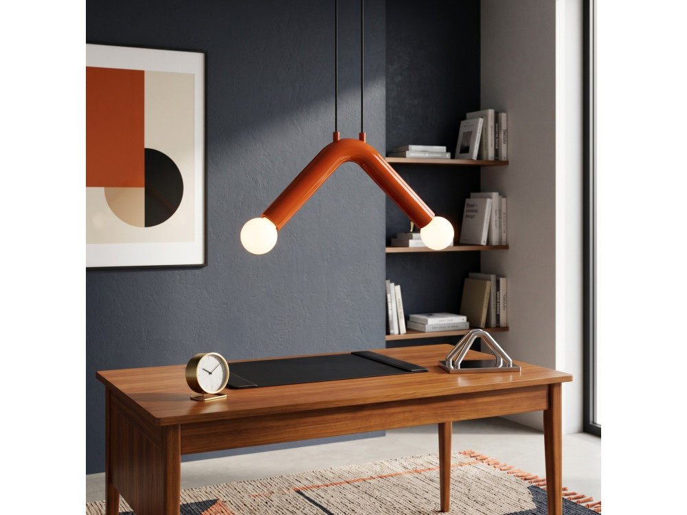 Lampada a sospensione in metallo "Balance" - 33 x 15 cm - Arancione