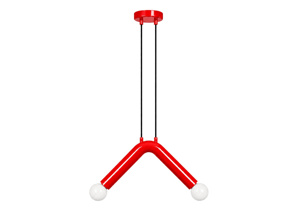 Lampada a sospensione in metallo "Balance" - 33 x 15 cm - Rossa