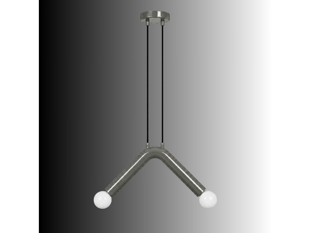 Lampada a sospensione in metallo "Balance" - 33 x 15 cm - Grigio