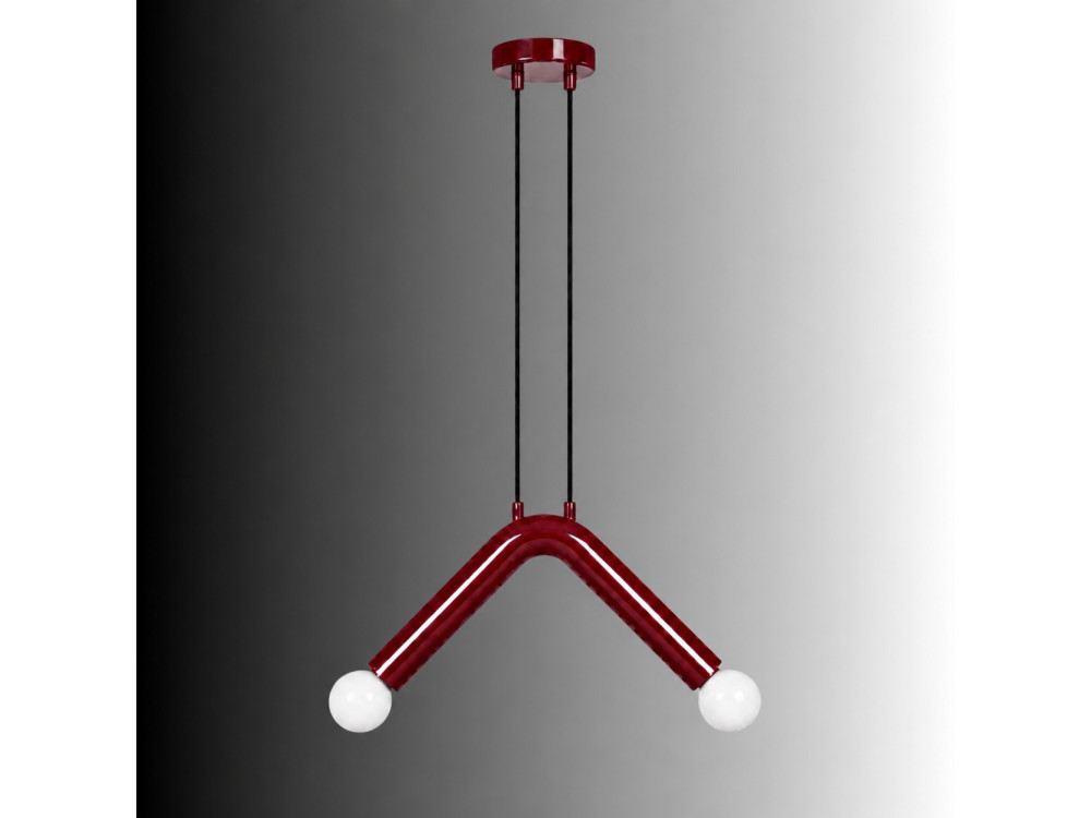 Lampada a sospensione in metallo "Balance" - 33 x 15 cm - Rossa