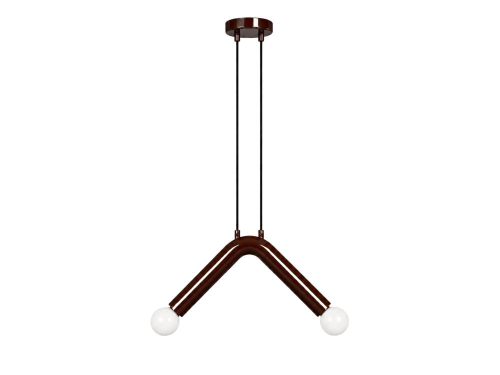 Lampada a sospensione in metallo "Balance" - 33 x 15 cm - Marrone