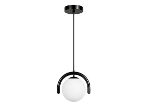 Lampada a sospensione in metallo "GEDIK-20441" - 20 x 20 cm - Nero