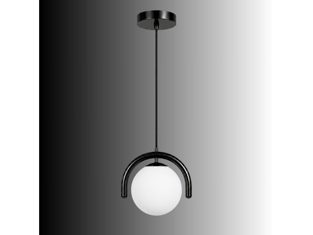 Lampada a sospensione in metallo "GEDIK-20441" - 20 x 20 cm - Nero