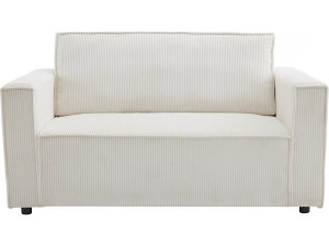 Divano letto posti in velluto a coste "Grenelle" - 2 posti - Beige