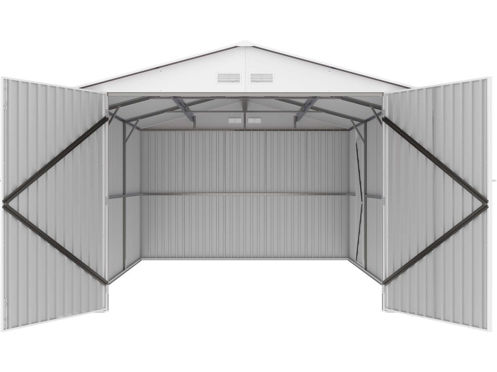 Garage in metallo NEVADA con porta battente - 15,36 m²