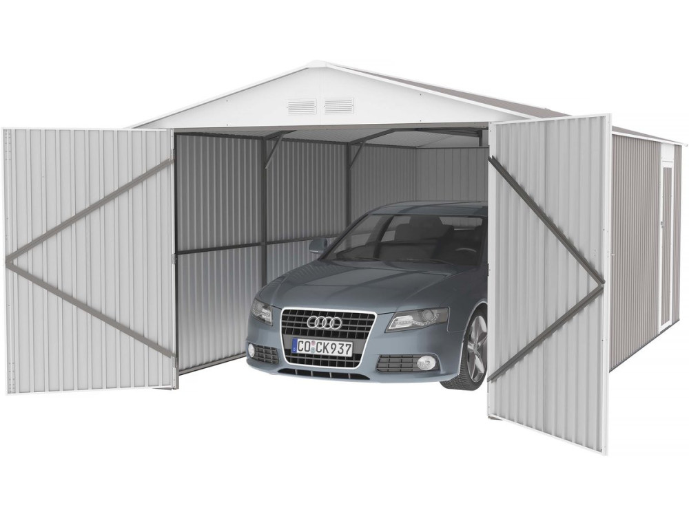 Garage in metallo NEVADA con porta battente - 18,56 m²