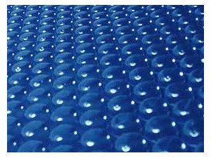 Copertura a bolle per piscina Kolanta - 400 µ - bordato 1 lato - blu