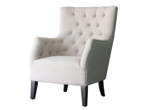 Poltrona scandinava "Duchesse" in tessuto  - beige