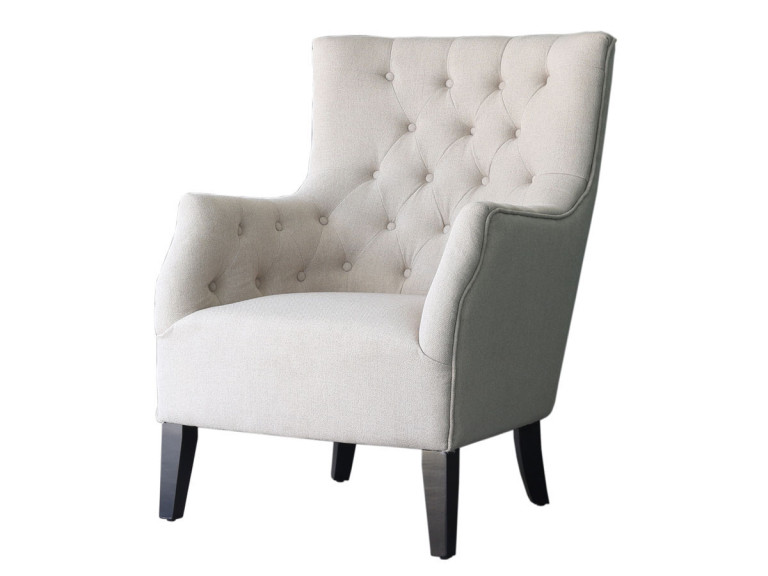 Poltrona scandinava "Duchesse" in tessuto  - beige