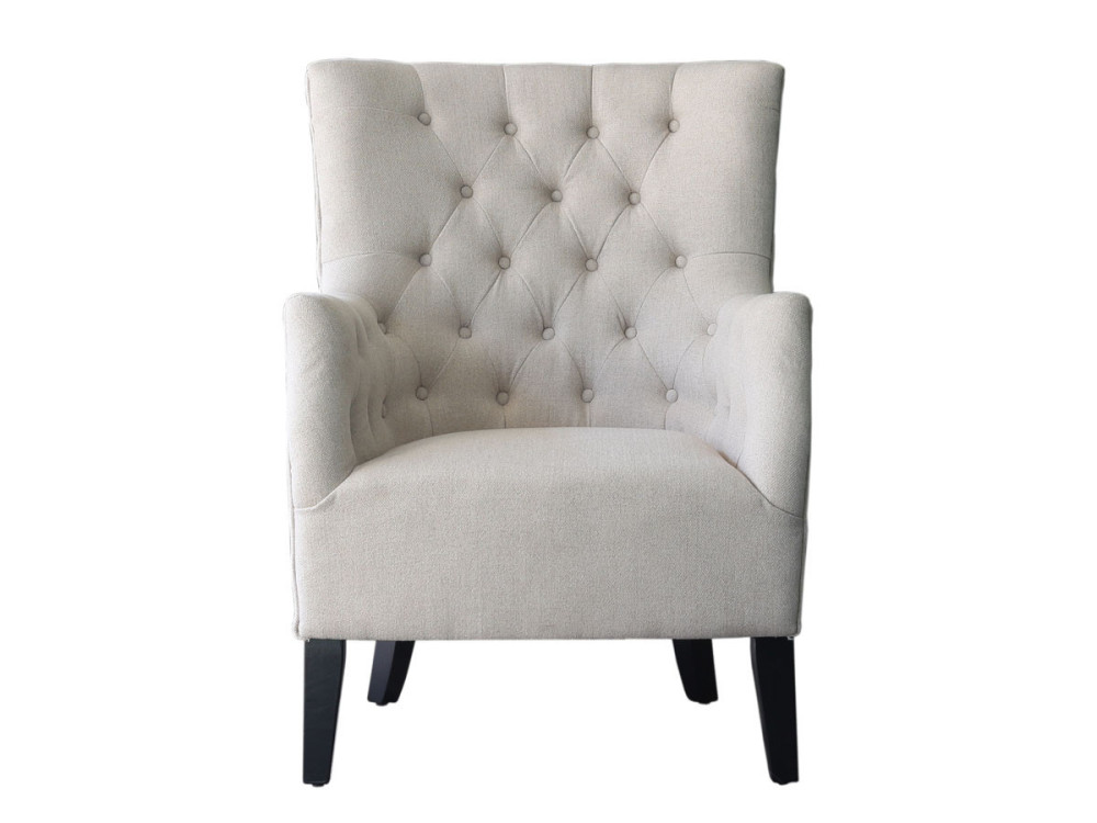 Poltrona scandinava "Duchesse" in tessuto  - beige