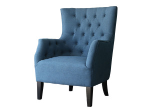 Poltrona scandinava "Duchesse" in tessuto - blu reale