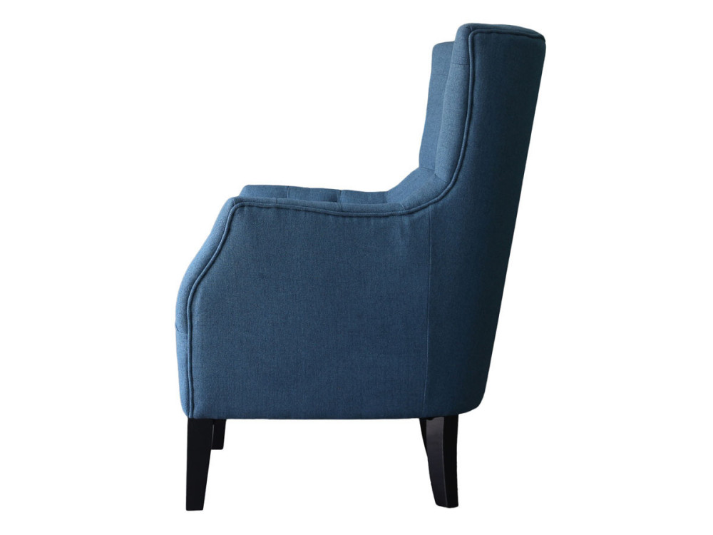 Poltrona scandinava "Duchesse" in tessuto - blu reale