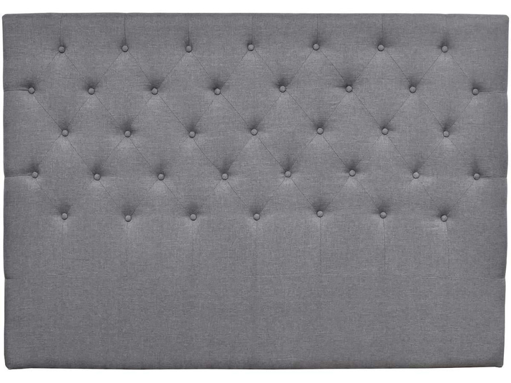 Testiera del letto imbottita " DÉCO"  - 169 cm - Grigio chiaro -  in tessuto