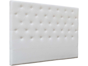 Testiera del letto imbottita 169 cm "Déco" in PVC -Bianco 2