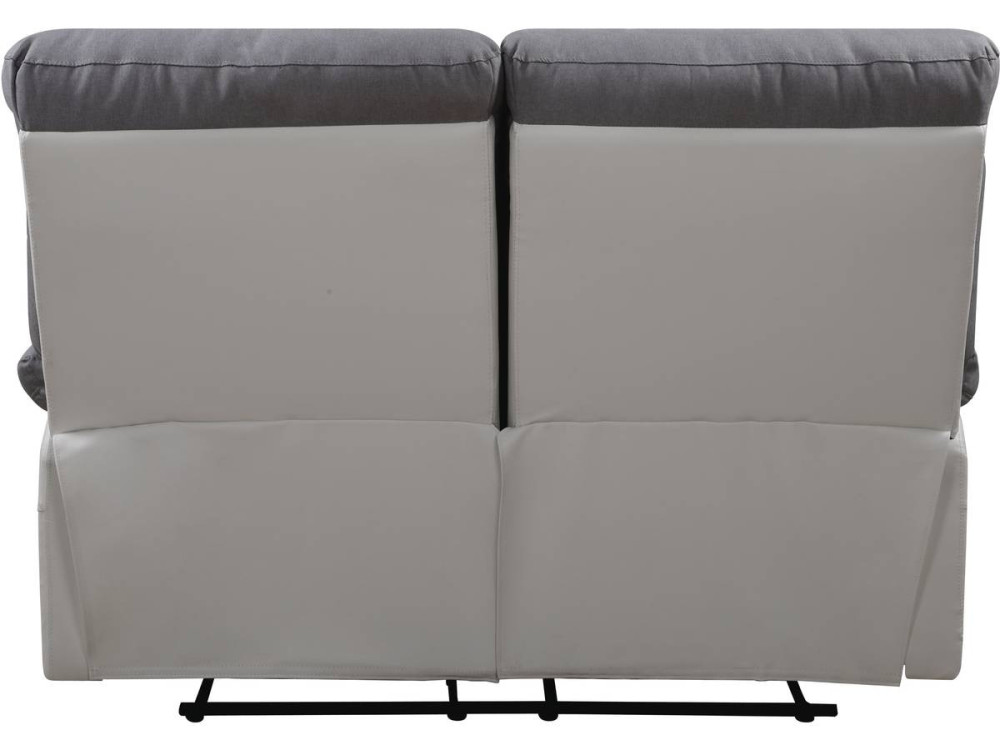 Divano "Lincoln" - 147 x 89 x 103 cm - 2 posti a sedere - Bianco / grigio chiaro