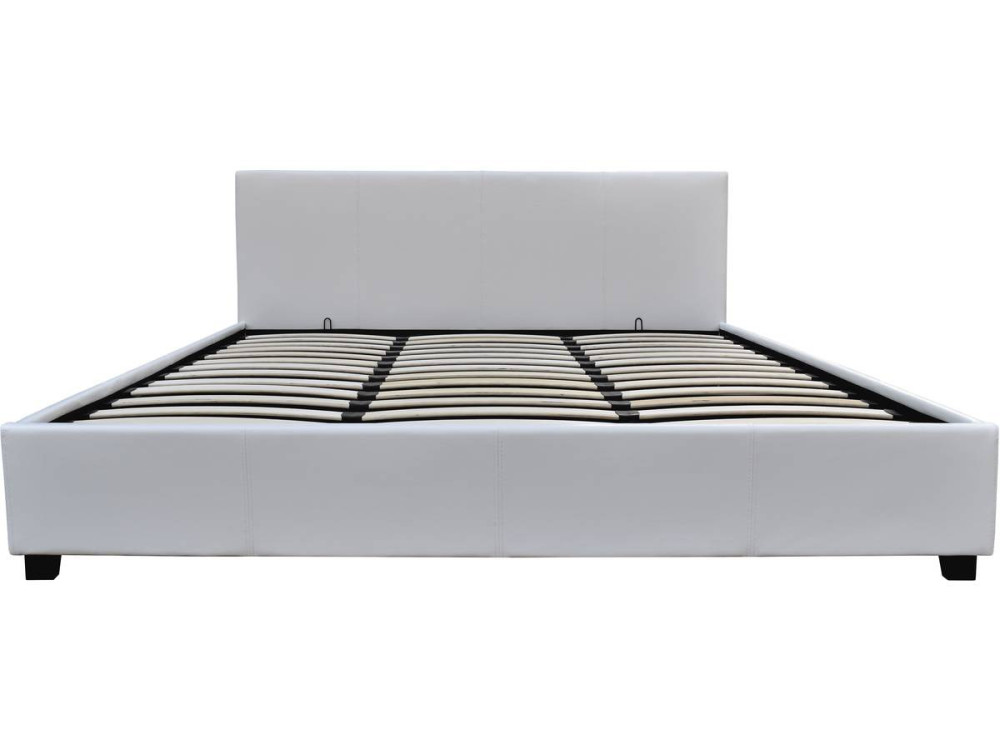 Letto doppio con contenitore "Carla" - 180 x 200 bianco