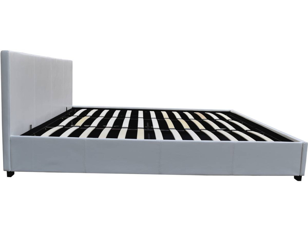 Letto doppio con contenitore "Carla" - 180 x 200 bianco