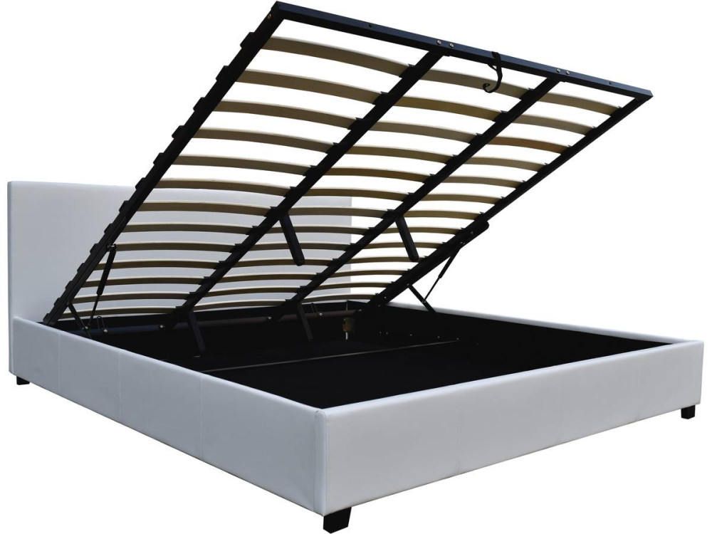 Letto doppio con contenitore "Carla" - 180 x 200 bianco