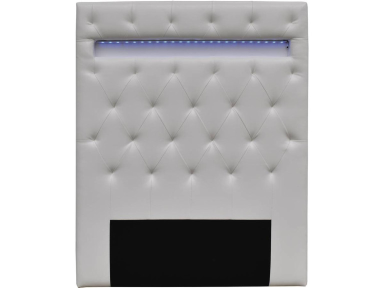 Testiera con LED "Déco" - Per letto 90 x 190 cm - Bianco