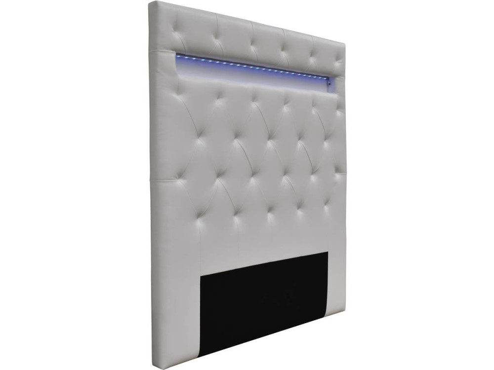 Testiera con LED "Déco" - Per letto 90 x 190 cm - Bianco