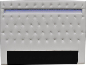 Testiera con LED "Déco"  - Per letto 140 x 190 cm - Bianco