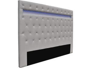 Testiera con LED "Déco"  - Per letto 140 x 190 cm - Bianco 2