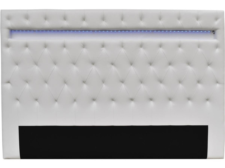 Testiera con LED "Déco"  - Per letto 180 x 200 cm - Bianco