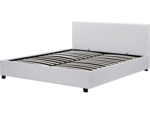 Letto con contenitore "Carla" - Bianco - 140 x 190 cm