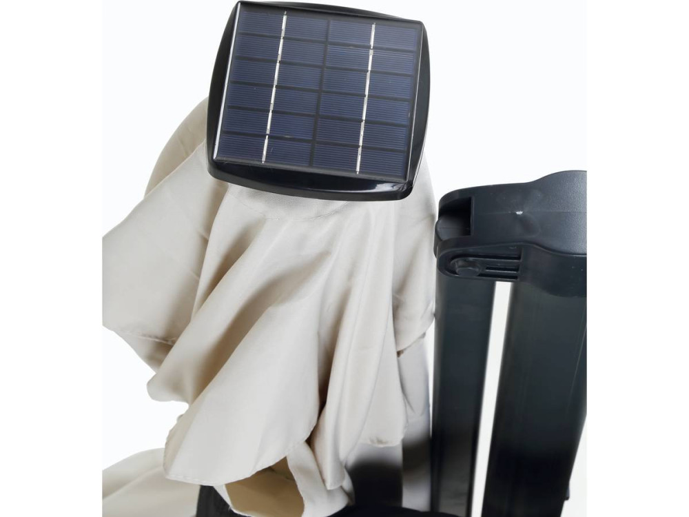 Ombrellone da esterno decentrato LED Alu "Sole 4 Luxe" - Rettangolo - 3 x 4 m - Ecru
