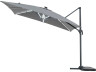 Sun 4 Luxury" LED Alu ombrello da giardino decentrato - Rettangolo - 3 x 4 m - Grigio