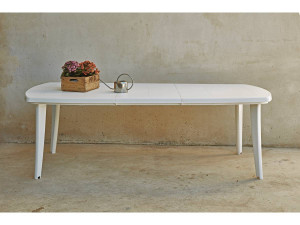 Tavolo da giardino "Atlantic" - Resina - Max 2,25 m - Bianco 2