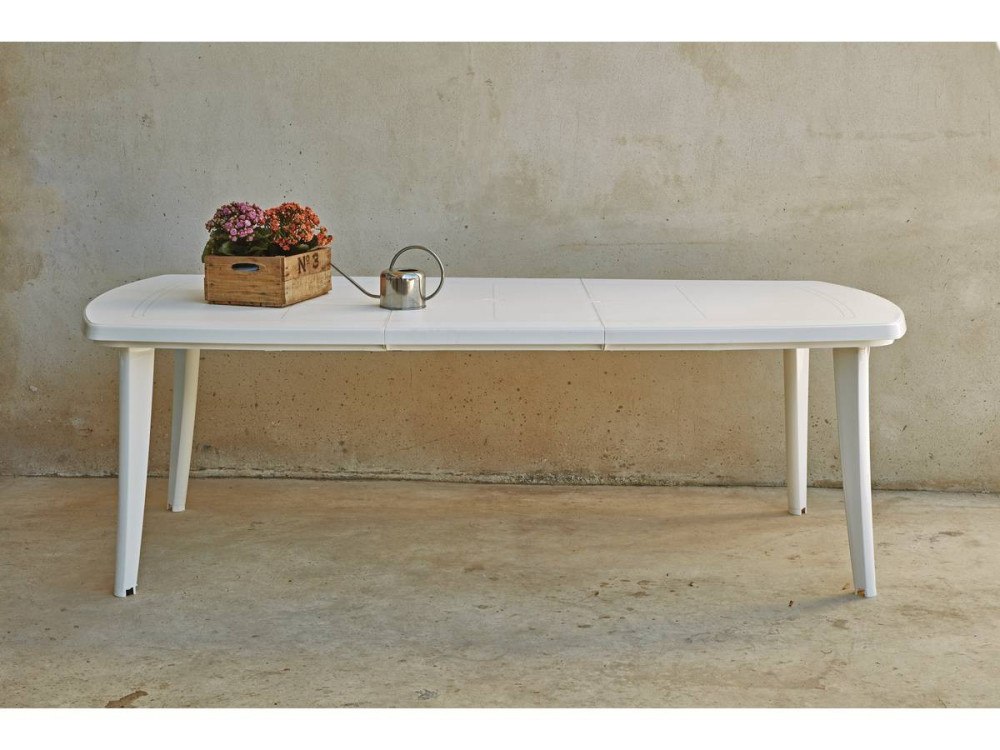 Tavolo da giardino "Atlantic" - Resina - Max 2,25 m - Bianco