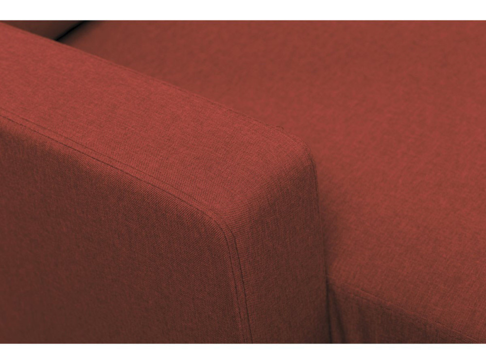 Divano angolare reversibile in velluto "Gabby" - 3 posti a sedere - Rosso