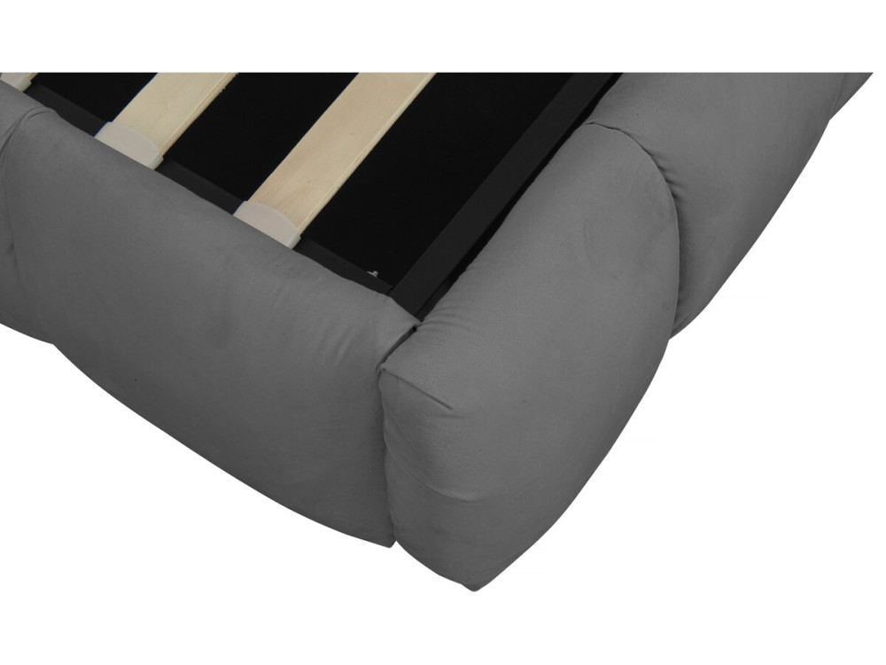Letto "Annie" con cassettone 140 x 190 cm - Grigio