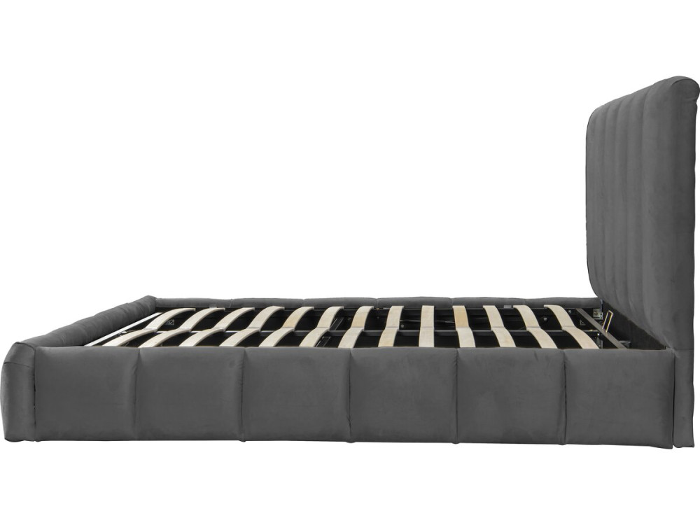 Letto "Annie" con cassettone 140 x 190 cm - Grigio