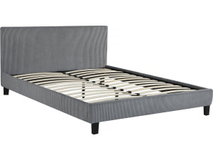 Letto in velluto a coste “Ambre” - 160 x 200 - Grigio