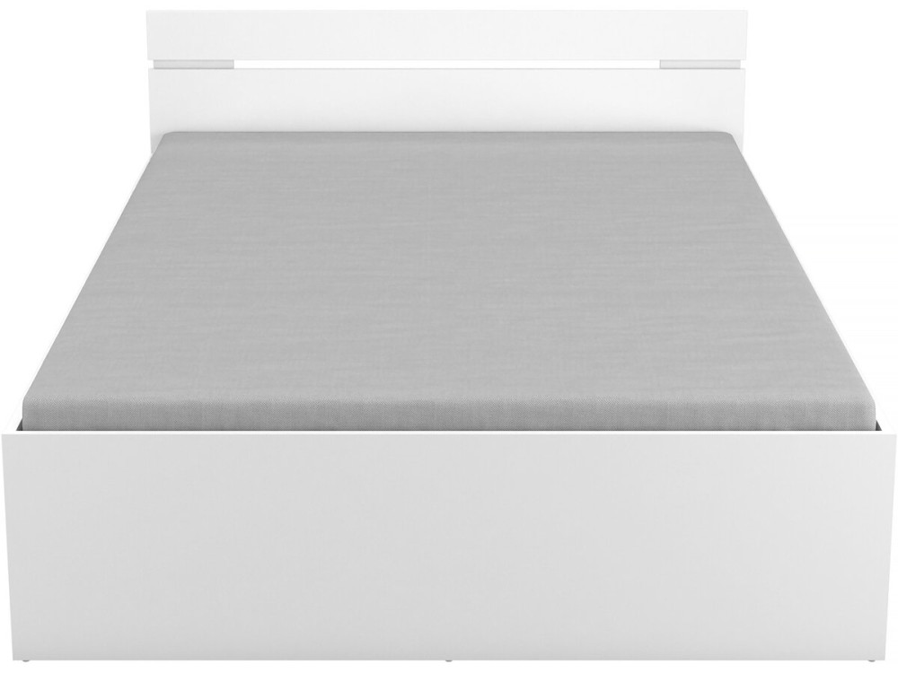 Lit Double en bois "Michigan" - 140 x 200 cm - Blanc