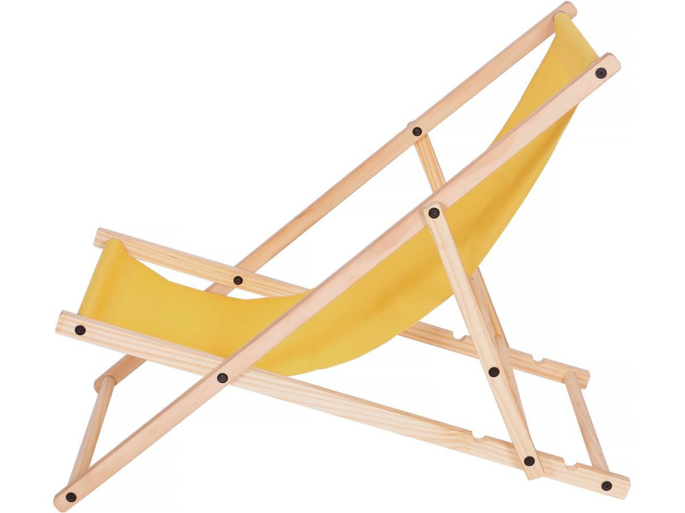 Set di 2 sedie a sdraio in legno "Chilean" - 107 x 56.5 x 81 cm - Giallo