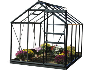 Serra da giardino in vetro temperato "Sekurit" - 4,7 m² - 186 x 250 x 190 cm - Antracite