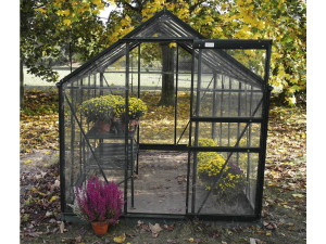Serra da giardino in vetro temperato "Sekurit" - 5,8 m² - 186 x 310 x 190 cm - Antracite 2